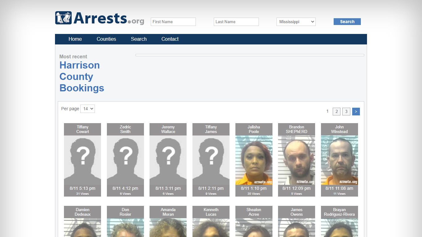 Harrison County Arrests and Inmate Search